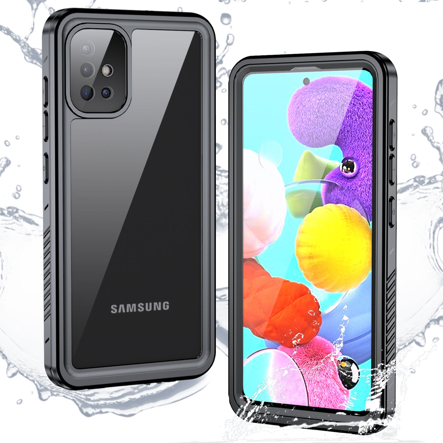 For Samsung Galaxy A51 5G SM-A516 FS Series IP68 Waterproof Case Clear Cell Phone Diving Drop-proof Cover For Samsung Galaxy A51 5G SM-A516 FS Series IP68 Waterproof Case Clear Cell Phone Diving Drop-proof Cover